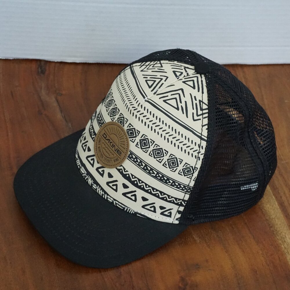 Dakine trucker hat with a patterned front panel